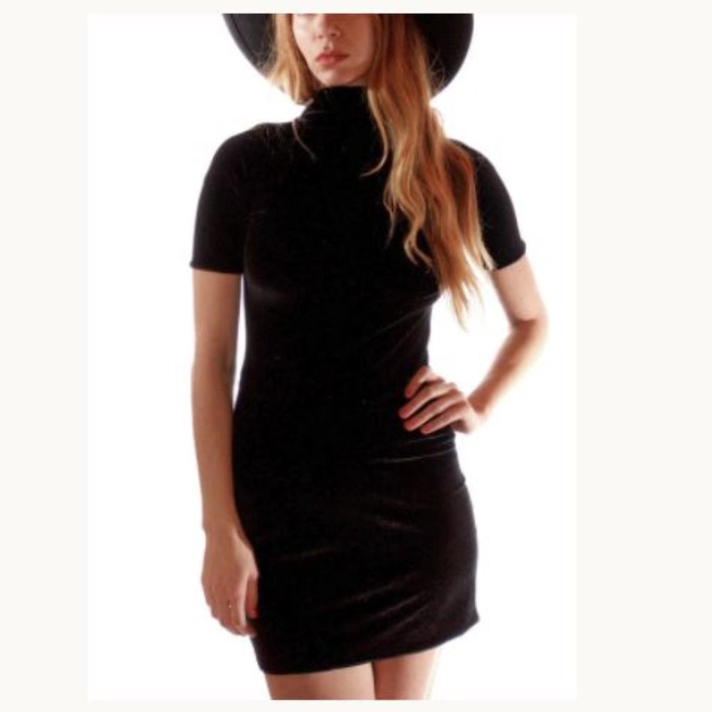 black velvet mini dress